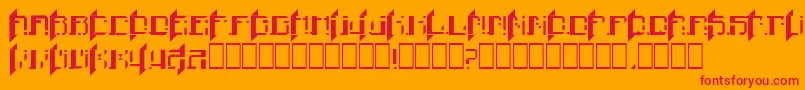 Finn Font – Red Fonts on Orange Background