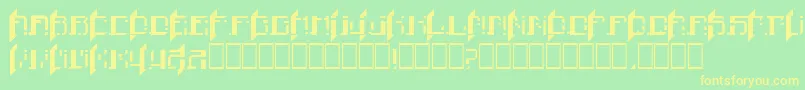 Finn Font – Yellow Fonts on Green Background