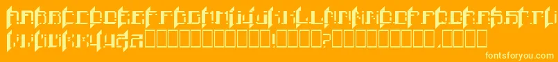 Finn Font – Yellow Fonts on Orange Background