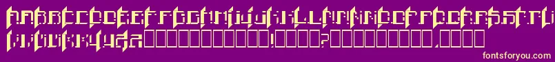 Finn Font – Yellow Fonts on Purple Background