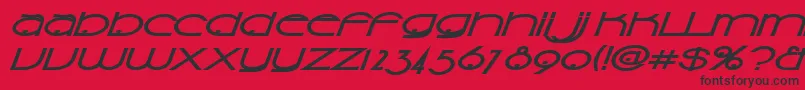 Czcionka SonicSuperpowers – czarne czcionki na czerwonym tle