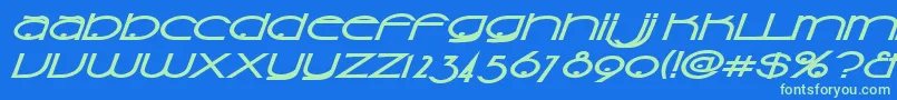 SonicSuperpowers Font – Green Fonts on Blue Background