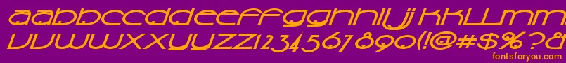 SonicSuperpowers Font – Orange Fonts on Purple Background