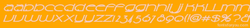 Czcionka SonicSuperpowers – różowe czcionki na pomarańczowym tle