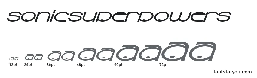 Размеры шрифта SonicSuperpowers
