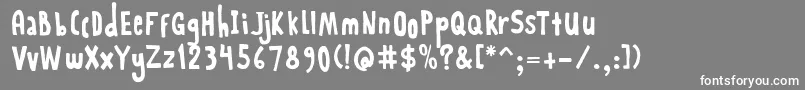 RabbitOnTheMoon Font – White Fonts on Gray Background