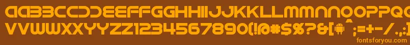IdroidBold Font – Orange Fonts on Brown Background