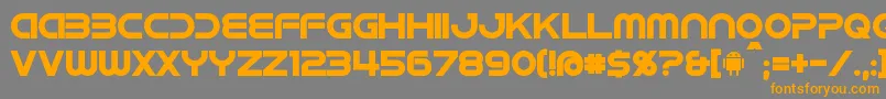 IdroidBold Font – Orange Fonts on Gray Background
