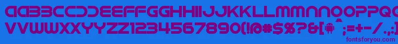 More about IdroidBold Font IdroidBold Font – Purple Fonts on Blue Background