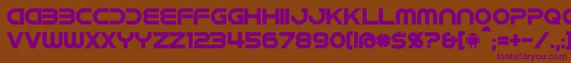 IdroidBold Font – Purple Fonts on Brown Background