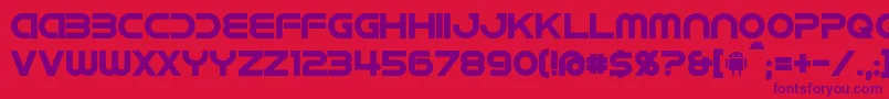 IdroidBold Font – Purple Fonts on Red Background
