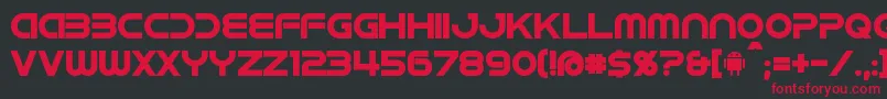 Шрифт IdroidBold – красные шрифты на чёрном фоне