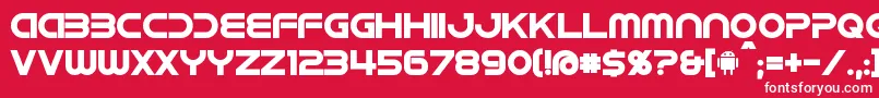 Шрифт IdroidBold – белые шрифты на красном фоне