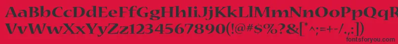 NuevastdBoldextended Font – Black Fonts on Red Background