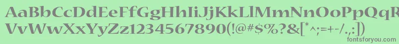 NuevastdBoldextended Font – Gray Fonts on Green Background