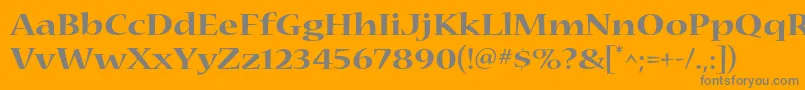 NuevastdBoldextended Font – Gray Fonts on Orange Background