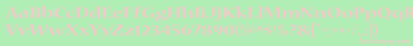 NuevastdBoldextended Font – Pink Fonts on Green Background