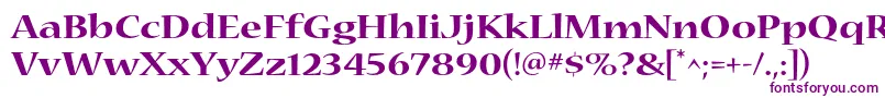 NuevastdBoldextended Font – Purple Fonts on White Background