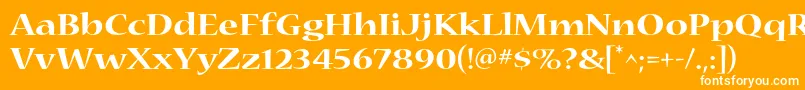 NuevastdBoldextended Font – White Fonts on Orange Background