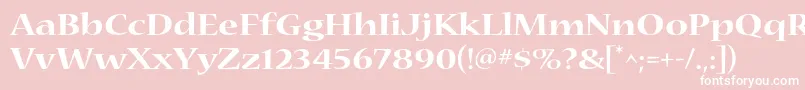 NuevastdBoldextended Font – White Fonts on Pink Background