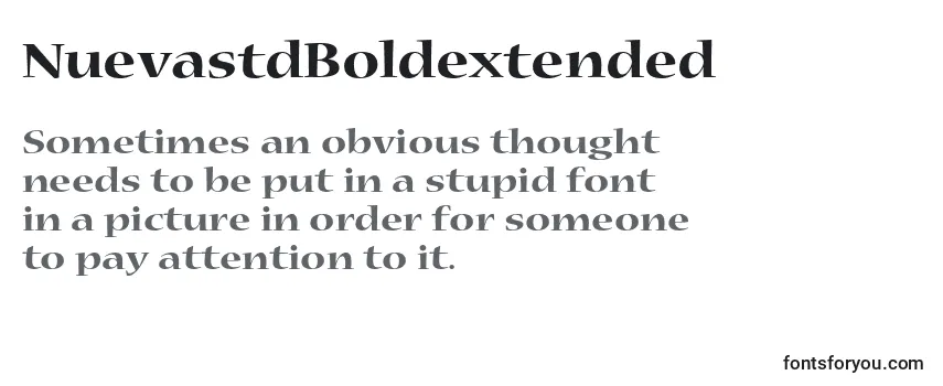 Review of the NuevastdBoldextended Font