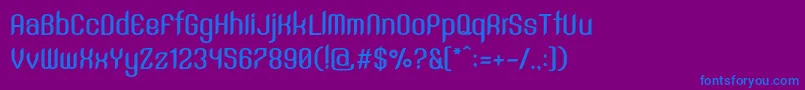 フォントSntAnouvongBoldRegular – 紫色の背景に青い文字