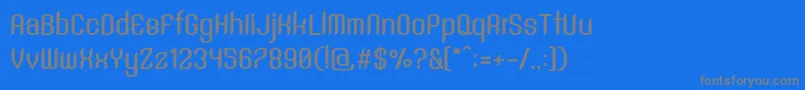 フォントSntAnouvongBoldRegular – 青い背景に灰色の文字