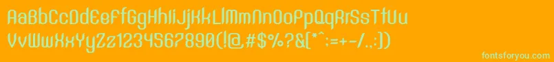 SntAnouvongBoldRegular Font – Green Fonts on Orange Background