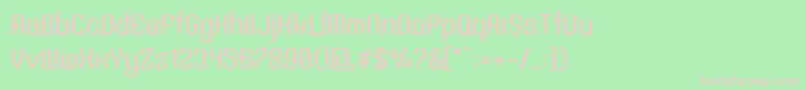 フォントSntAnouvongBoldRegular – 緑の背景にピンクのフォント