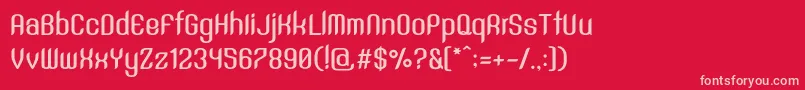 SntAnouvongBoldRegular Font – Pink Fonts on Red Background
