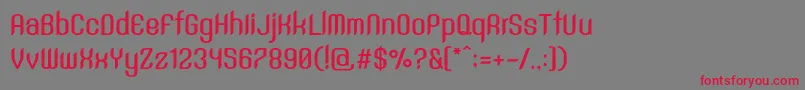 SntAnouvongBoldRegular Font – Red Fonts on Gray Background
