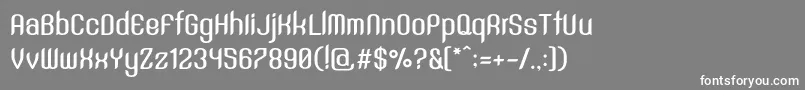 Шрифт SntAnouvongBoldRegular – белые шрифты на сером фоне