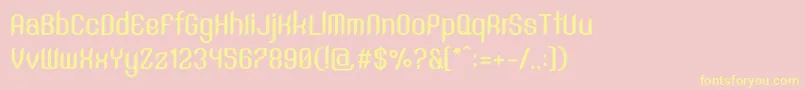 SntAnouvongBoldRegular Font – Yellow Fonts on Pink Background