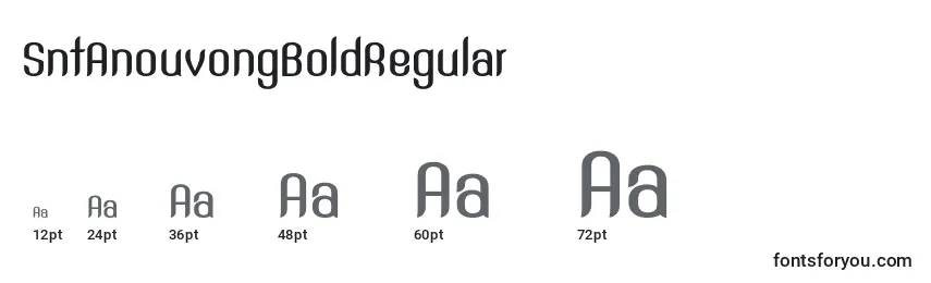 Größen der Schriftart SntAnouvongBoldRegular (87690)