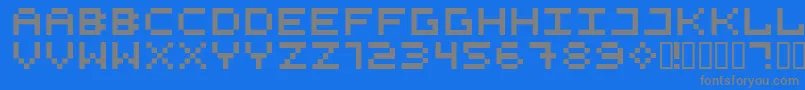 フォント525square – 青い背景に灰色の文字