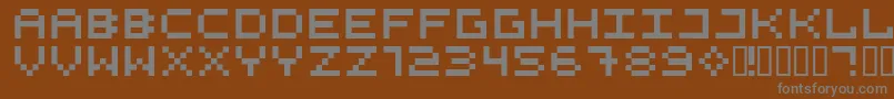 525square Font – Gray Fonts on Brown Background