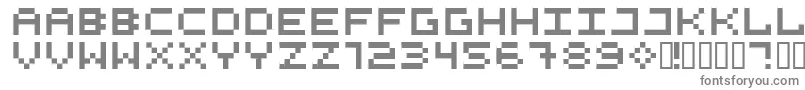 フォント525square – 白い背景に灰色の文字