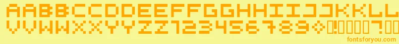 Шрифт 525square – оранжевые шрифты на жёлтом фоне