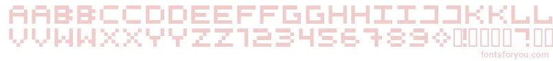 525square-Schriftart – Rosa Schriften auf weißem Hintergrund