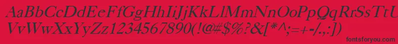 CaslonbRegular Font – Black Fonts on Red Background