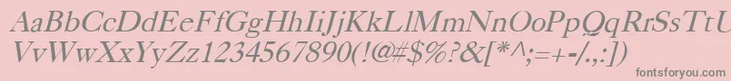 CaslonbRegular Font – Gray Fonts on Pink Background