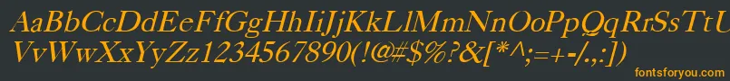 CaslonbRegular Font – Orange Fonts on Black Background