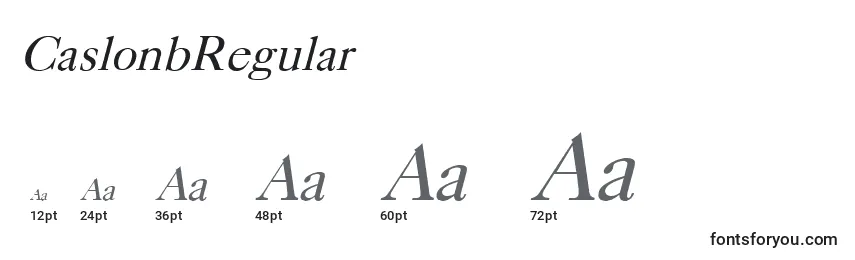 Größen der Schriftart CaslonbRegular