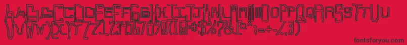 Callaxis Font – Black Fonts on Red Background