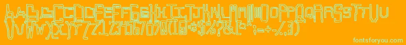 Callaxis Font – Green Fonts on Orange Background