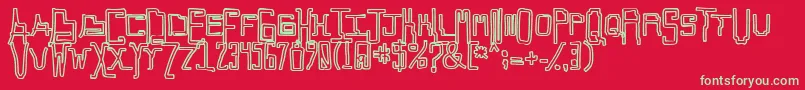 Callaxis Font – Green Fonts on Red Background