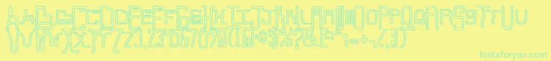 Callaxis Font – Green Fonts on Yellow Background