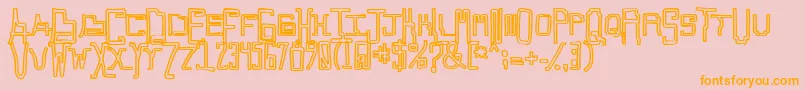 Callaxis Font – Orange Fonts on Pink Background