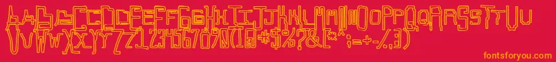 Callaxis Font – Orange Fonts on Red Background