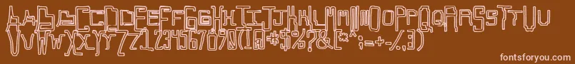 Callaxis Font – Pink Fonts on Brown Background